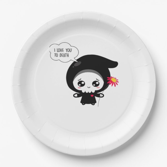 To Death - Funny Valentines Day Classic Paper Plate (Front)