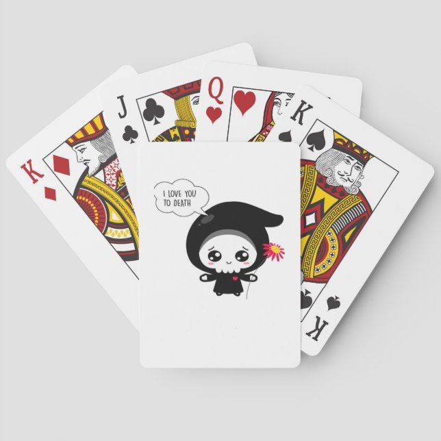To Death - Funny Valentines Day Classic Playing Cards (Back)