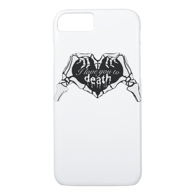 To Death  - Skeleton Hand Heart Case-Mate iPhone Case (Back)