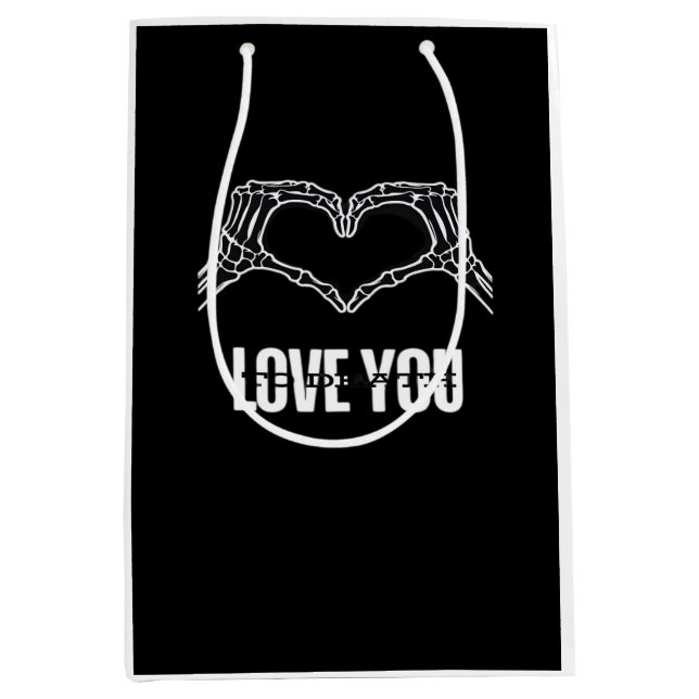 To Death - Skeleton Heart Hands Classic Medium Gift Bag (Front)