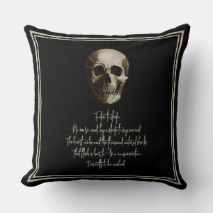 To die: to sleep Shakespearian Throw Pillow