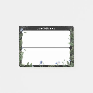 To-Do AM/PM Post-it Note - Dark Whimsical Design