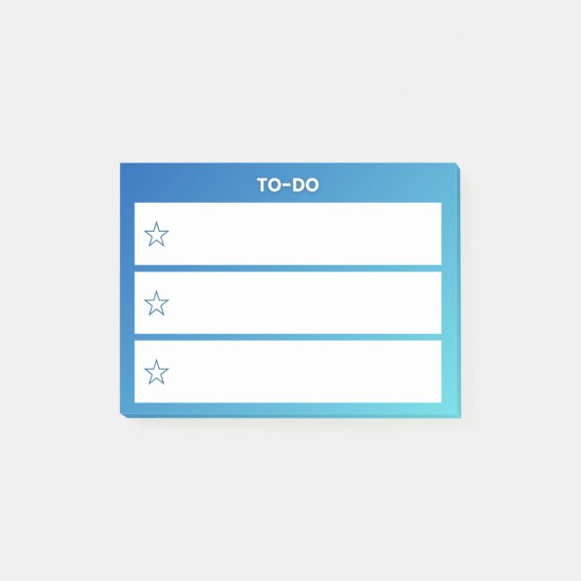 TO-DO Checklist Sticky Notes – 3 Line Task Pad (Front)