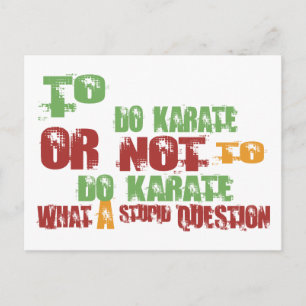 To Do Karate Postcard