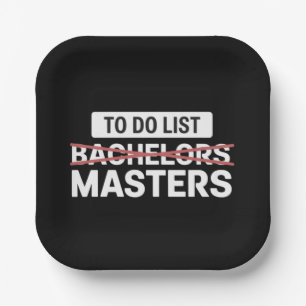 To Do List Bachelors Masters Degree College Grade Paper Plate