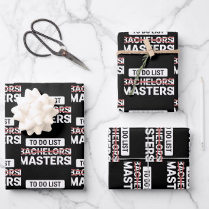 To Do List Bachelors Masters Degree College Grade Wrapping Paper Sheet