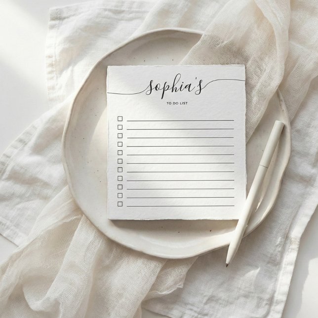 To Do List Chic Script Notepad (Creator Uploaded)