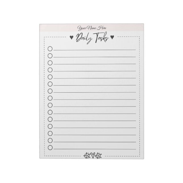 To Do List Custom Notepad (Rotated)