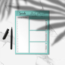 To do list daily planner reminders teal
