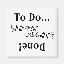 To Do List Done Music Notes Magnet