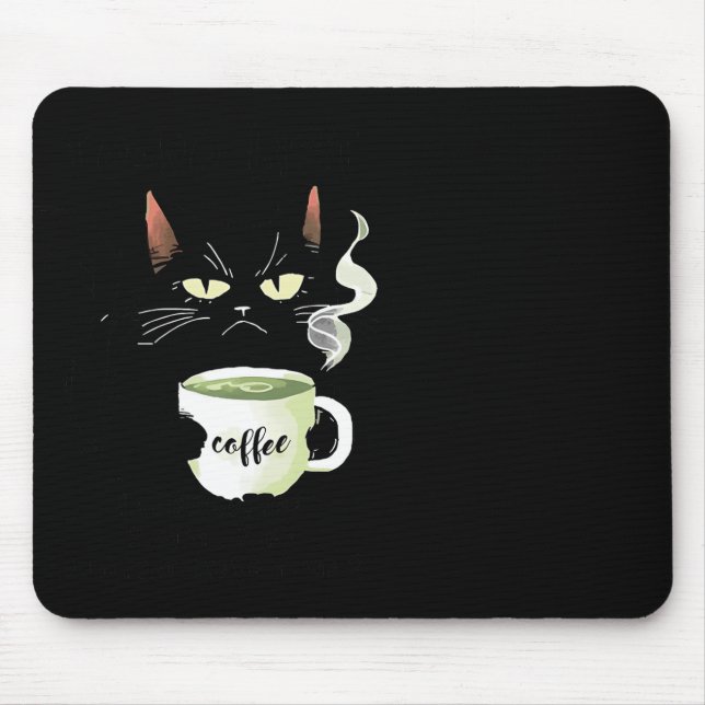 To-do List Drink Coffee Stay Awake Repeat Black Ca Mouse Pad (Front)