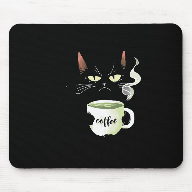 To-do List Drink Coffee Stay Awake Repeat Black Ca Mouse Pad (Front)