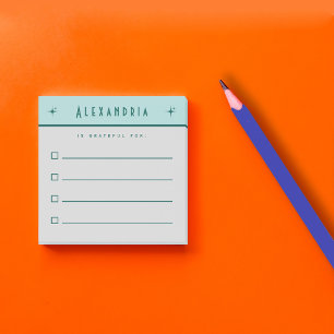 To Do List, Gratitude Checklist Post-it Notes