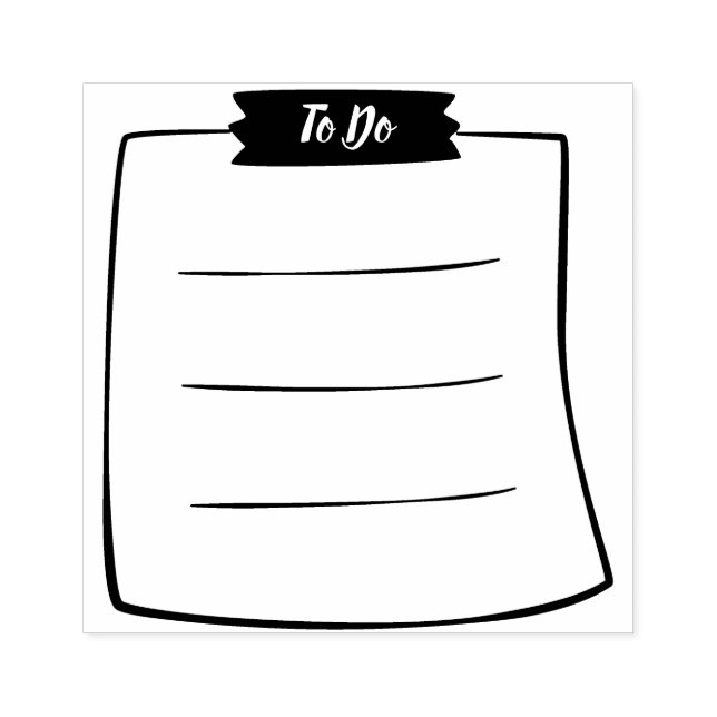 To Do list journal / scrapbook Rubber Stamp (Imprint)