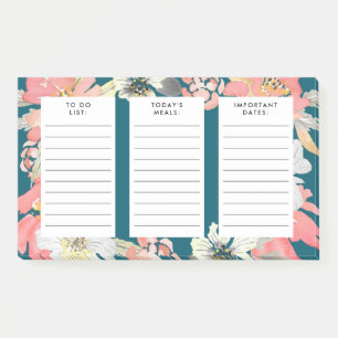 to do list meal plan important dates watercolor post-it notes