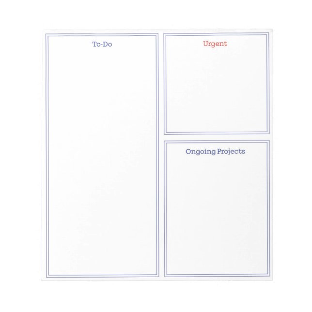 To Do List notepad, school or home list organizing Notepad (Front)