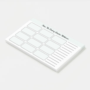 To Do List Organized Office Monogram Post-it Notes