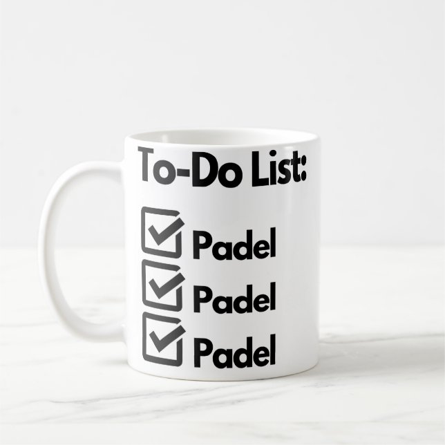 To-Do list Padel Coffee Mug (Left)