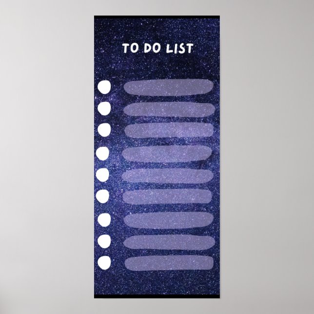 To do list space design Poster (Front)