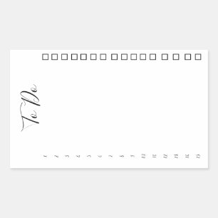 To Do List Sticker With Check Boxes