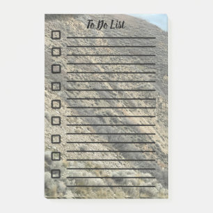 To Do List Sticky Note Desert Mountain Side