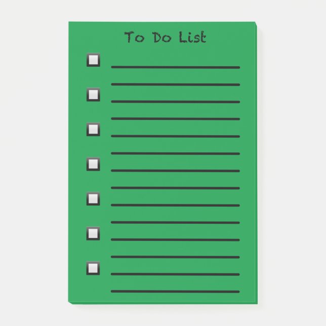 To Do List Sticky Note Green (Front)