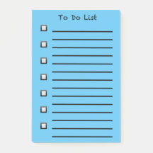 To Do List Sticky Note Light Blue