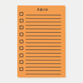 To Do List Sticky Note Orange 2