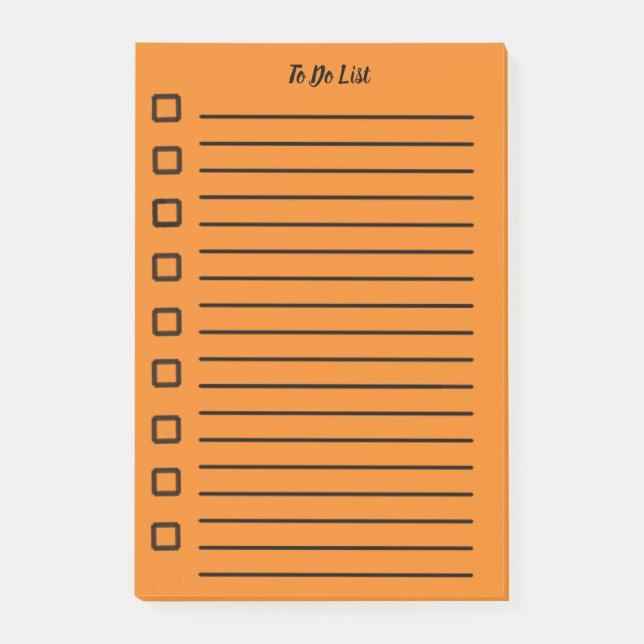 To Do List Sticky Note Orange 2 (Front)