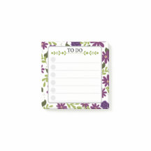 To-Do List Sticky Notes – Purple Garden
