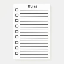 To Do List Sticky Notes White