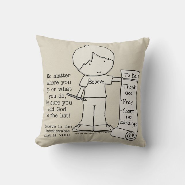 To Do List Throw Pillow (Front)