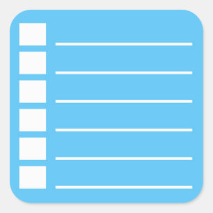 To Do List with Check Off Square Sticker