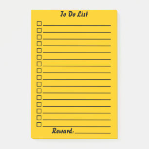 To Do List Yellow Post-it Notes