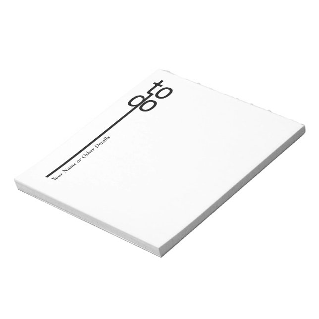 To Do Personalized Notepad (Rotated)
