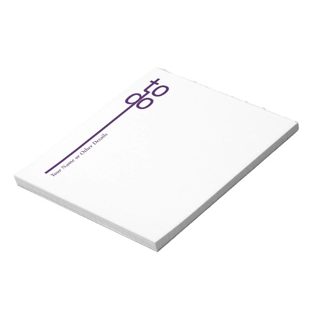 To Do Personalized Notepad (Rotated)