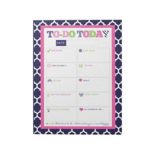 To-Do Today - Preppy Prints & Patterns Notepad