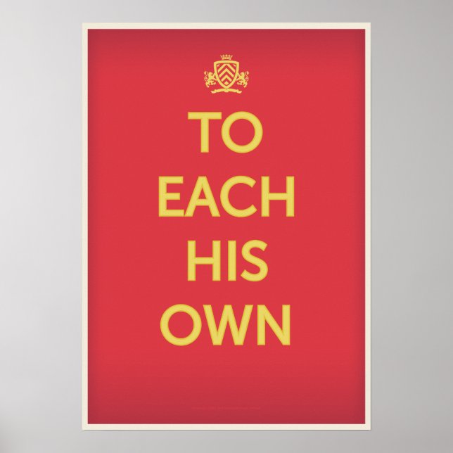 To Each His Own Poster (Front)