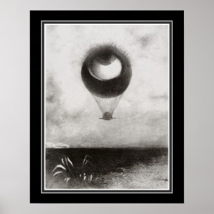 "To Edgar Poe" by Odilon Redon ca. 1882 Poster