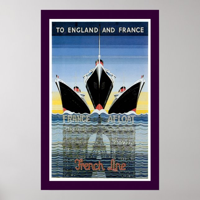 To England and France - French Line Poster (Front)