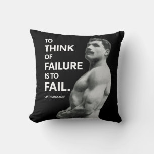 To Fail (Arthur Saxon) - Old School Bodybuilding Throw Pillow