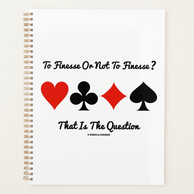 To Finesse Or Not To Finesse? That Is The Question Planner (Front)