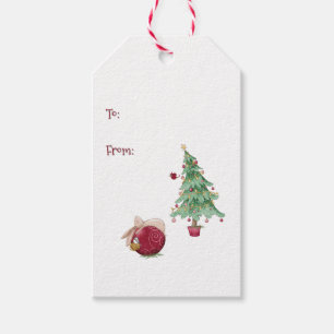 To From Custom Funny Christmas Tree Gift Tags