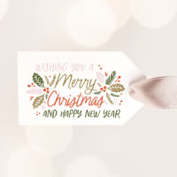To/from Vintage Type Holly Berry Christmas