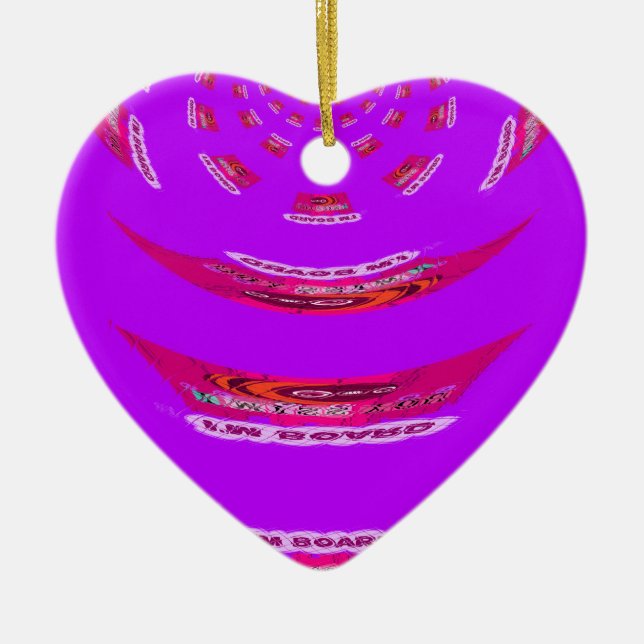 To Funny I Miss You I am Bored Ceramic Ornament (Front)