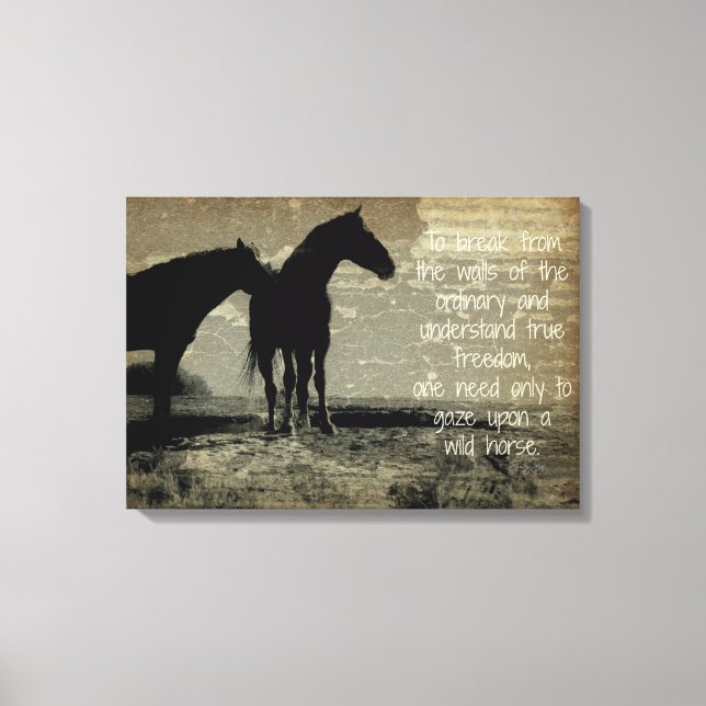 To Gaze at a Wild Horse Canvas Print (Front)