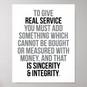 To Give Real Service You Must Add Poster