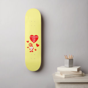 TO GNOME ME IS TO LOVE ME funny valentines day     Skateboard