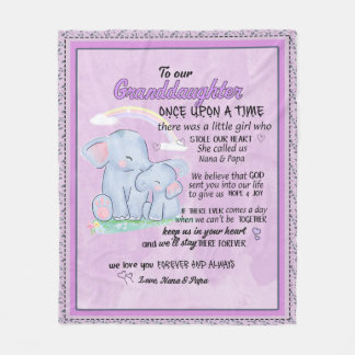 To Granddaughter with big hug Fleece Blanket
