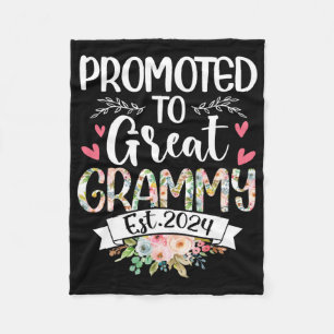 To Great Grammy Est 2024 Mothers Day Fleece Blanket